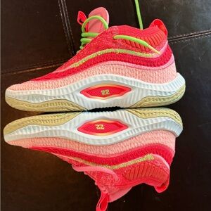 Nike Women's Basketball Pink and Green Sneakers